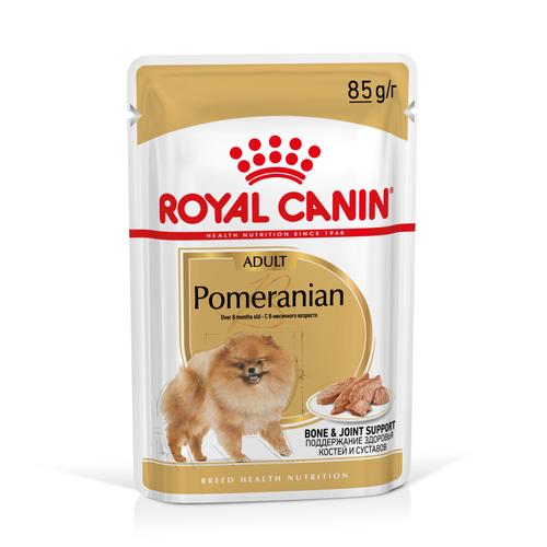 12x85g Royal Canin Breed Pomaranian Adult Mousse Hundefutter nass