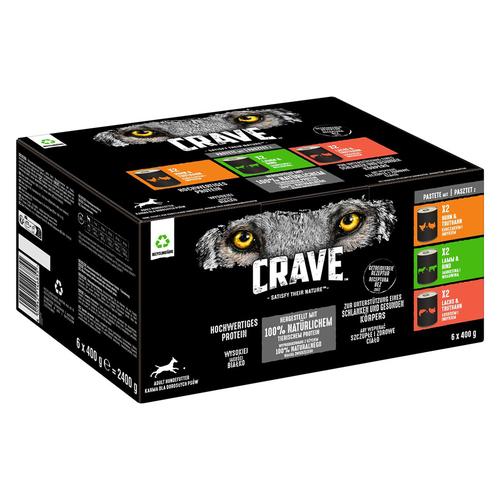 6x 400g Crave Adult Mix (3 Sorten) Hundefutter nass