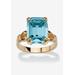 Women's Yellow Gold Plated Simulated Birthstone Ring by PalmBeach Jewelry in December (Size 8)