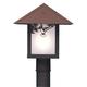 Arroyo Craftsman Evergreen 12 Inch Tall 1 Light Outdoor Post Lamp - EP-12HF-F-RB