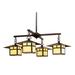 Arroyo Craftsman Monterey 41 Inch 4 Light Chandelier - MCH-12-4T-TN-BZ