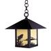 Arroyo Craftsman Timber Ridge 12 Inch Tall 1 Light Outdoor Hanging Lantern - TRH-9TR-F-BZ