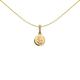 Jewelco London Solid 9ct Yellow Gold Matte St Christopher Medallion Pendant