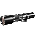 Walimex 12728 500mm 1:8,0 DSLR-Objektiv für Nikon F Bajonett schwarz (manueller Fokus, für Vollformat Sensor gerechnet, Filterdurchmesser 67mm, mit ausziehbarer Gegenlichtblende)