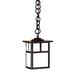 Arroyo Craftsman Mission 8 Inch Tall 1 Light Outdoor Hanging Lantern - MH-5E-WO-S