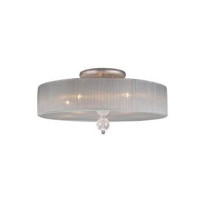 Elk Lighting 20006/5 Antique Silver Alexis Modern Five Light Down Lighting Semi Flush Ceiling Fixtur