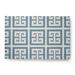 Blue/White 72 x 48 x 0.12 in Area Rug - e by design Subline Geometric Flatweave Area Rug Chenille, Polyester | 72 H x 48 W x 0.12 D in | Wayfair