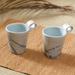 Novica Handmade Piping Hot Ceramic Mugs (Pair) Ceramic in Blue/Brown | 4.3 H x 4.7 W in | Wayfair 411046