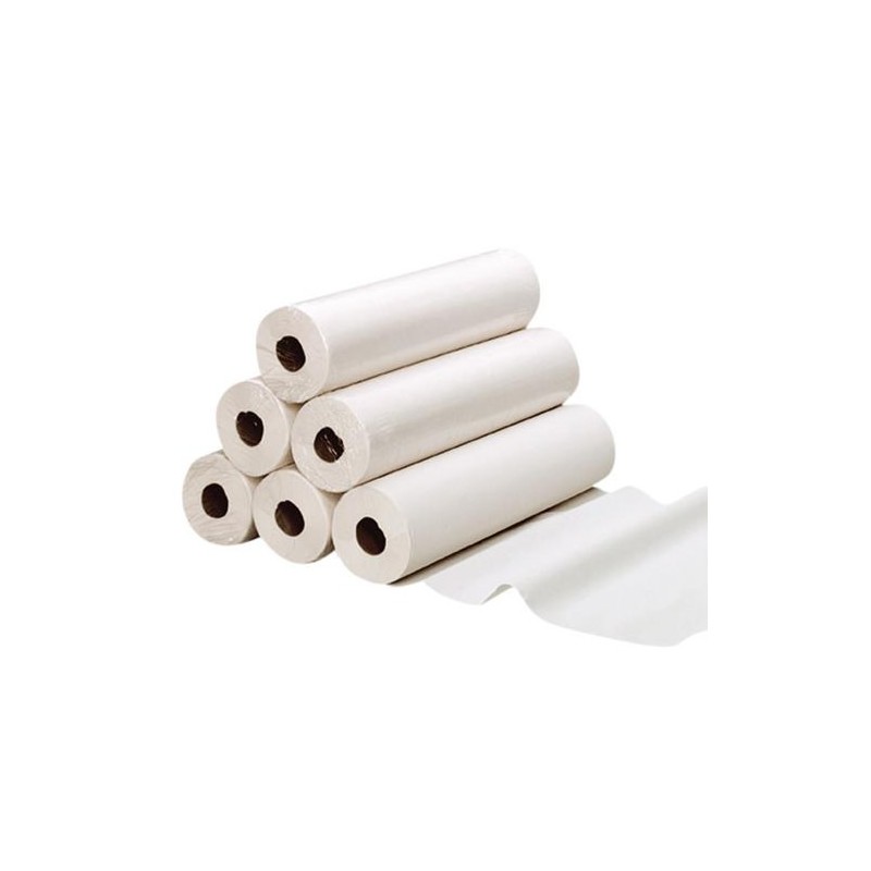 Colis de 6 rouleaux de draps d'examen en pure ouate à 2 plis 70 x 35 cm C50170.126GP04