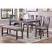 Red Barrel Studio® Boye 6 - Person Dining Set Wood/Upholstered in Brown/Gray | 30 H x 36 W x 60 D in | Wayfair B1CFA365D22F4C429139A6C6D11C5052