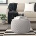 Wade Logan® Alvena Pouf Contemporary Ottoman in Natural Wood & Black Velvet By Latitude Run® Silk | 13.75 H x 21.5 W x 21.5 D in | Wayfair