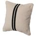 16" Handwoven Cotton Throw Pillow Cover Flat Natural Design