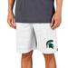 Men's Concepts Sport White/Charcoal Michigan State Spartans Throttle Knit Jam Shorts