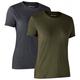 Deerhunter - Women's Basic T-Shirt 2-Pack - T-Shirt Gr 40 oliv