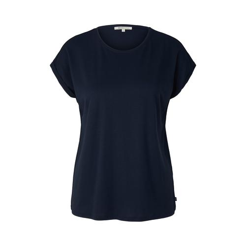 TOM TAILOR DENIM Damen Basic T-Shirt, blau, Gr. M