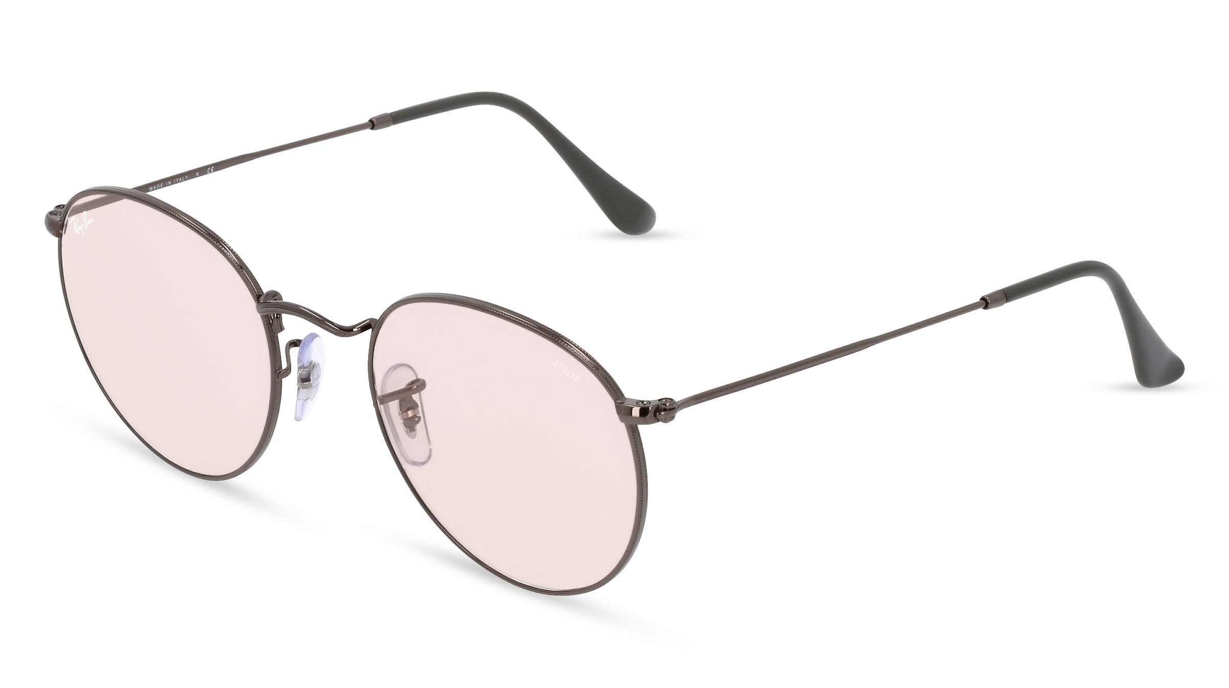 Ray-Ban RB 3447 ROUND METAL Herren-Sonnenbrille Vollrand Rund Metall-Gestell, grau