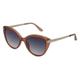 Guess GU7658 Damen-Sonnenbrille Vollrand Butterfly Kunststoff-Gestell, Braun