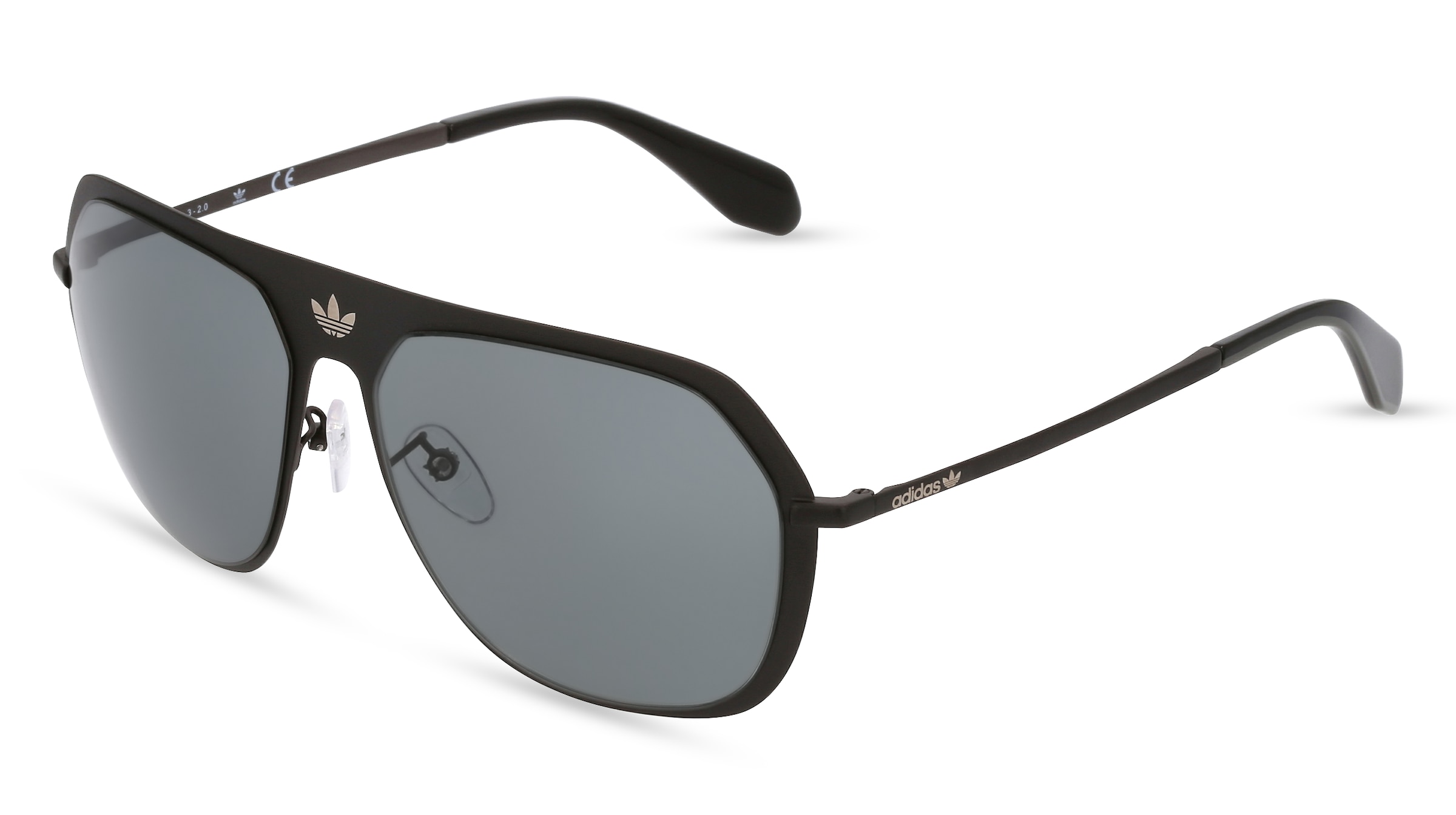 Adidas Originals OR0037 Unisex-Sonnenbrille Vollrand Quadratisch Metall-Gestell, schwarz