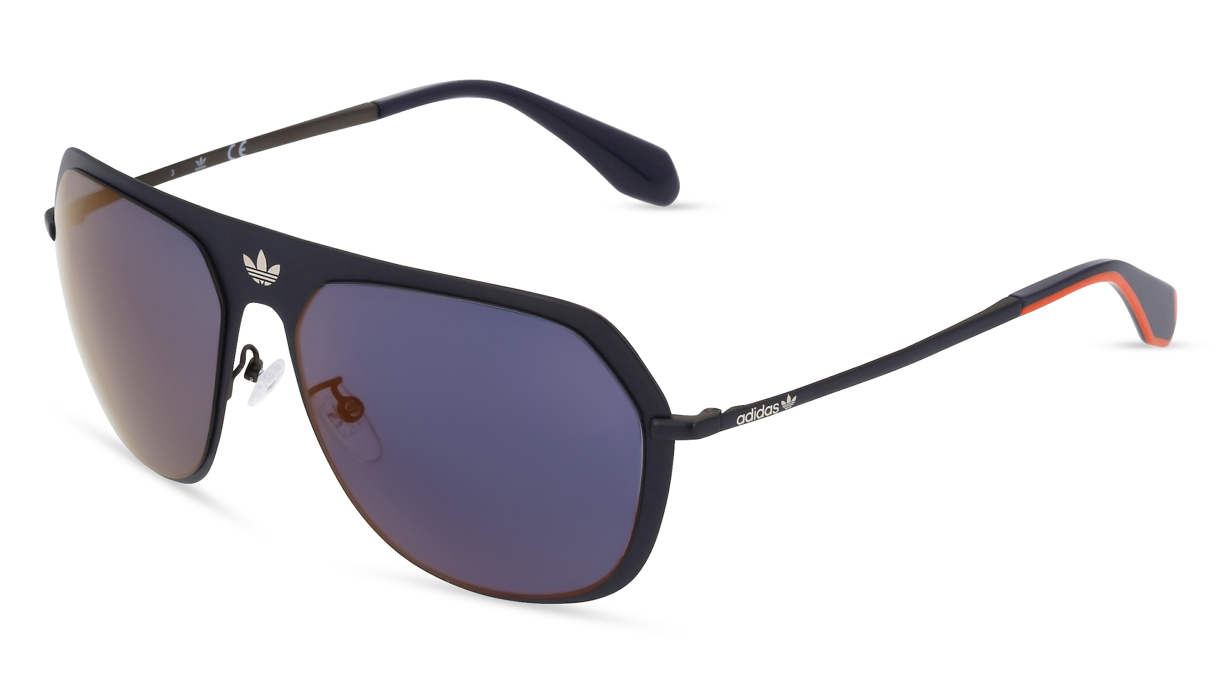 Adidas Originals OR0037 Unisex-Sonnenbrille Vollrand Quadratisch Metall-Gestell, blau