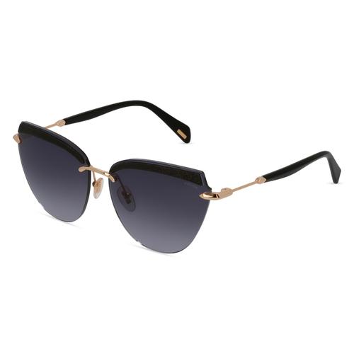 Police POISPLD38 Damen-Sonnenbrille Randlos Butterfly Metall-Gestell, gold