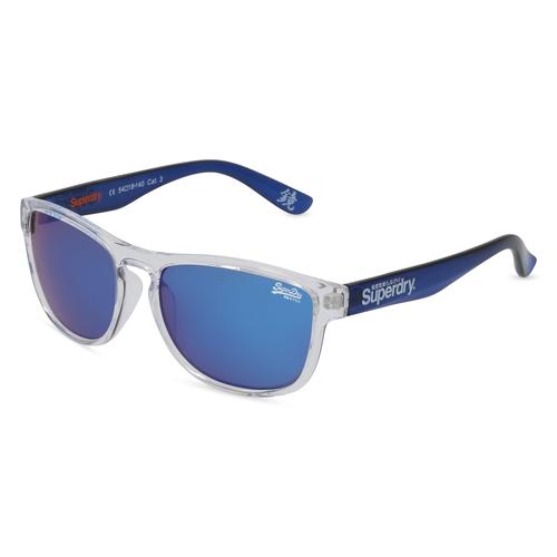 Superdry ROCKSTAR Unisex-Sonnenbrille Vollrand Eckig Kunststoff-Gestell, blau