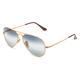 Ray-Ban RB 3689 AVIATOR METAL II Unisex-Sonnenbrille Vollrand Pilot Metall-Gestell, gold