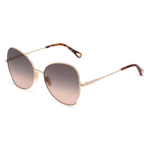 Chloé CH0094S Damen-Sonnenbrille Vollrand Butterfly Metall-Gestell, gold