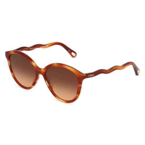 Chloé CH0087S Damen-Sonnenbrille Vollrand Butterfly Bio-Acetat-Gestell, braun