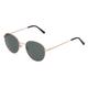 Fielmann OU 001 SUN CL Unisex-Sonnenbrille Vollrand Panto Edelstahl-Gestell, gold