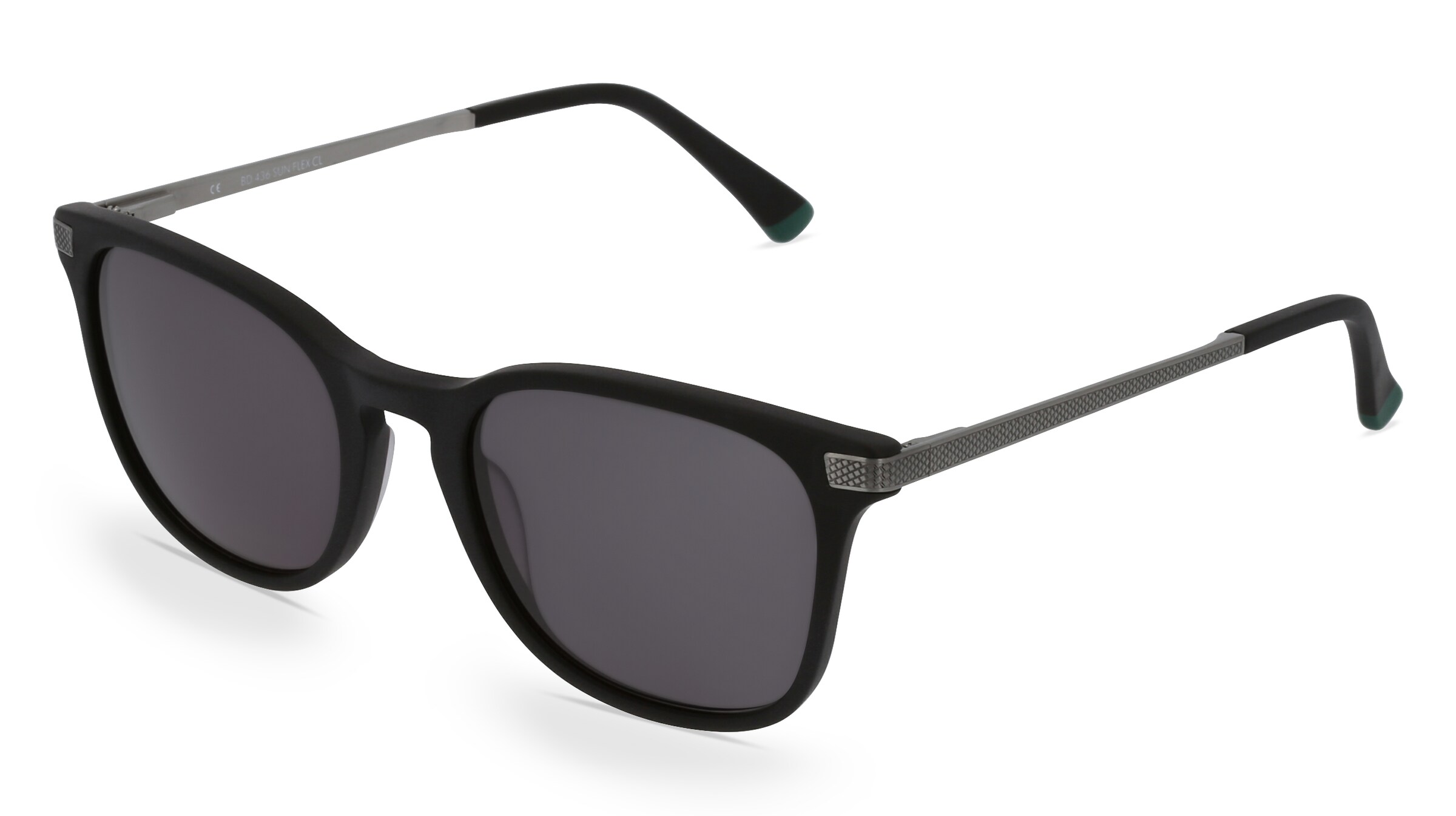 Fielmann BD 436 SUN FLEX CL Herren-Sonnenbrille Vollrand Quadratisch Acetat-Gestell, schwarz