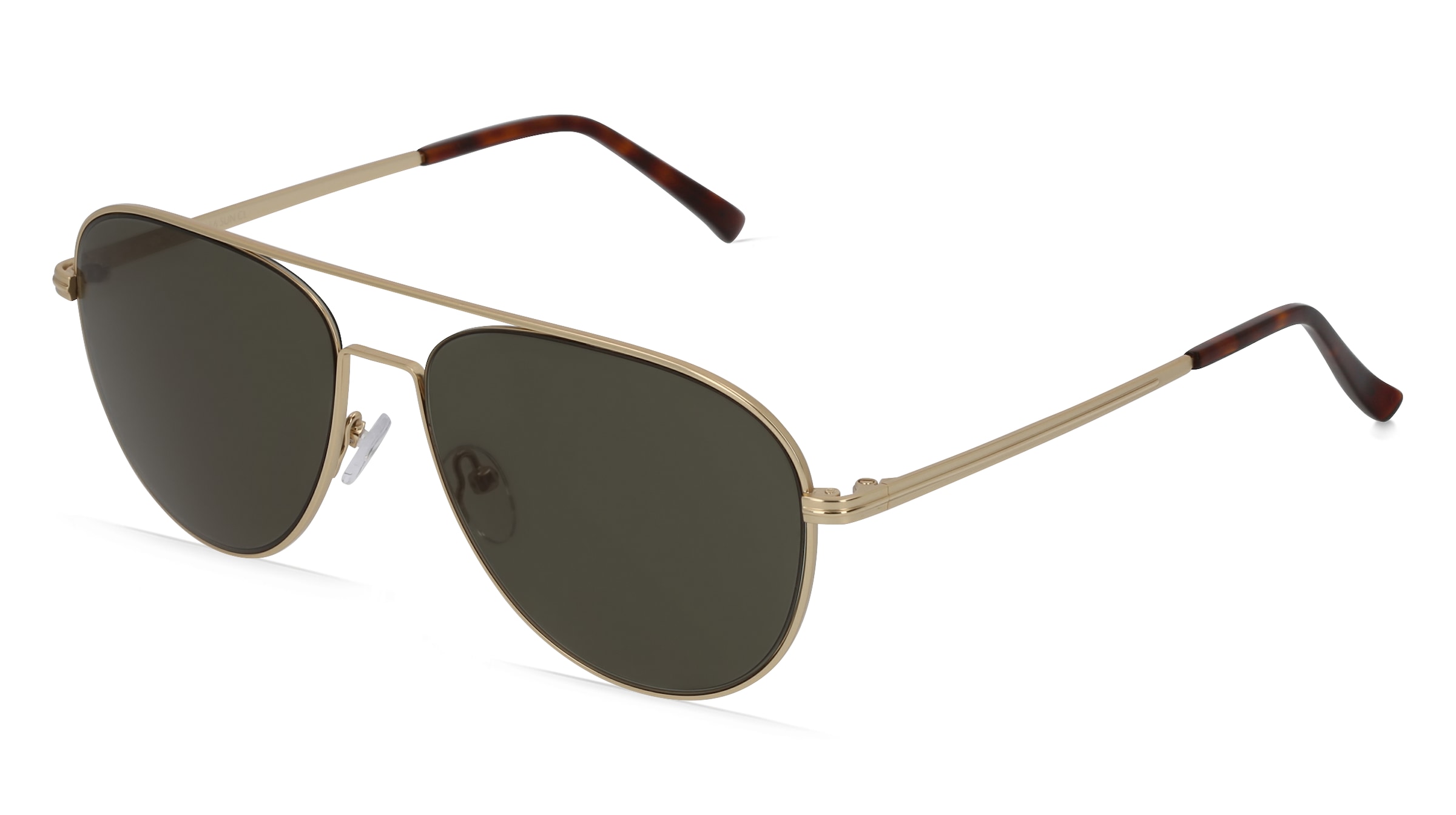 Fielmann BD 456 SUN CL Herren-Sonnenbrille Vollrand Pilot Edelstahl-Gestell, gold