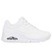 Skechers Women's Uno - Stand on Air Sneaker | Size 6.5 Wide | White | Textile/Synthetic