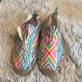 American Eagle Outfitters Shoes | American Eagle Outfitters Colorful Print Espadrilles Flats | Color: Blue/Pink | Size: 7