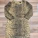 J. Crew Dresses | J Crew Womens Pullover Brown Blk Leopard Print Tunic Mini Dress W/Pockets~Size 4 | Color: Black/Brown | Size: 4