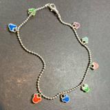 Disney Jewelry | Disney Mickey Mouse Charm Bracelet With Multi Color Mickey Mouse Heads | Color: Silver | Size: Os