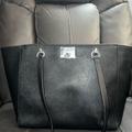 Michael Kors Bags | Michael Michael Kors Tina 17" Large Black Leather Tote Handbag $428 | Color: Black | Size: Os