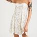 American Eagle Outfitters Dresses | American Eagle Outfitters Floral Corset Strapless Mini Dress Size Medium | Color: Cream/Yellow | Size: M