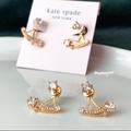 Kate Spade Jewelry | Kate Spade New York Gold Cubic Zirconia Star Earrings | Color: Gold/White | Size: Os