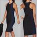 Athleta Dresses | Brand New Athleta Stellar En Route Dress Size Small Black And Navy | Color: Black/Blue | Size: S