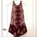 Free People Dresses | Free People Dobby Dot Paisley Flounce Floral Slip Dress Tunic Drop Waist Mini | Color: Brown/Red | Size: L