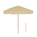 Darby Home Co Sanders Solid 7' Beach Umbrella, Linen in White | Wayfair DBHM7784 42917068