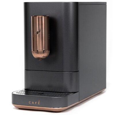 Café AFFETTO Automatic Espresso Machine Metal in Black | 12.48 H x 7.09 W x 16.1 D in | Wayfair C7CEBAS3RD3