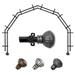 Rod Desyne Magnolia 13/16 6 Sided Double Bay Window Curtain Rod in Black | 3.5 H x 48 W x 7 D in | Wayfair 6Bay-05-2D