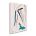 Stupell Industries Conceptual Crouched Female Figure Resting Bold Lines Canvas in Pink | 20 H x 16 W x 2 D in | Wayfair ae-563_cn_16x20