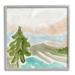 Stupell Industries Tree Forest Landscape Abstract Lake Mountain Range Canvas in Green | 12 H x 12 W x 1.5 D in | Wayfair ae-529_gff_12x12
