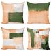 East Urban Home Grunge Throw Pillow Cushion Case Pack Of 4, Abstract & Modern Style Brushstroke Ornaments Geometric Squares | Wayfair