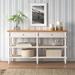 Birch Lane™ Anshum 63" Console Table Wood/Rattan/Wicker in White | 33.5 H x 63 W x 14 D in | Wayfair 3F2F973EEE7A4AA9AA0AB25F5EDE088F