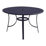 Wrought Studio™ Anaclet Round 4 - Person 47.99" Long Aluminum Outdoor Dining Set Metal in Black | 47.99 W x 48 D in | Wayfair