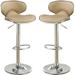 Orren Ellis, European Style Bar Stools 2 Sets Wood/Upholstered/Leather in Brown | 22 W x 18 D in | Wayfair 49688DA23E9A40F1BCDF8645035BD701