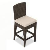 Wade Logan® Azilyn 25" Patio Bar Stool Wicker/Rattan in Brown | 39.25 H x 16.5 W x 20.5 D in | Wayfair 6836F5F311944F81BAAE5E38AD07B717